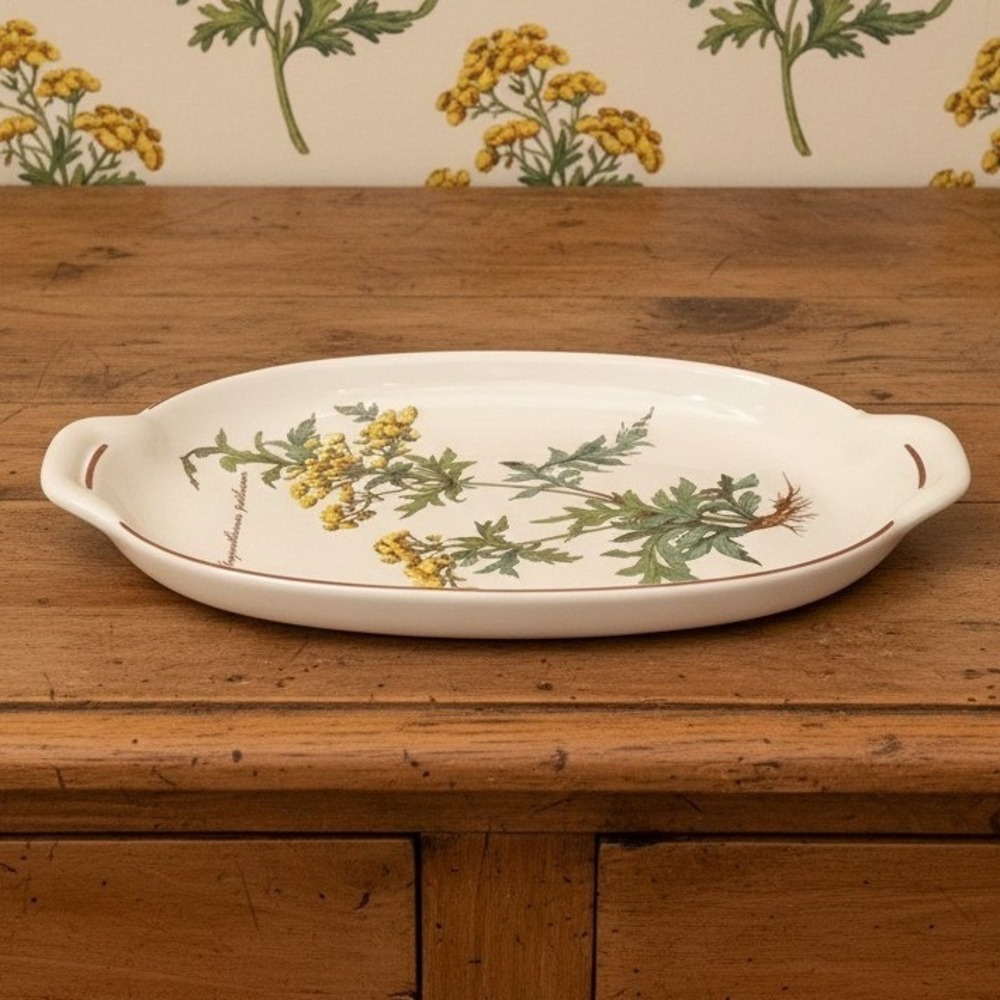 Villeroy & Boch Botanica Handled Pickleβ Tray, Chrysanthemum Parthenium, Serving
